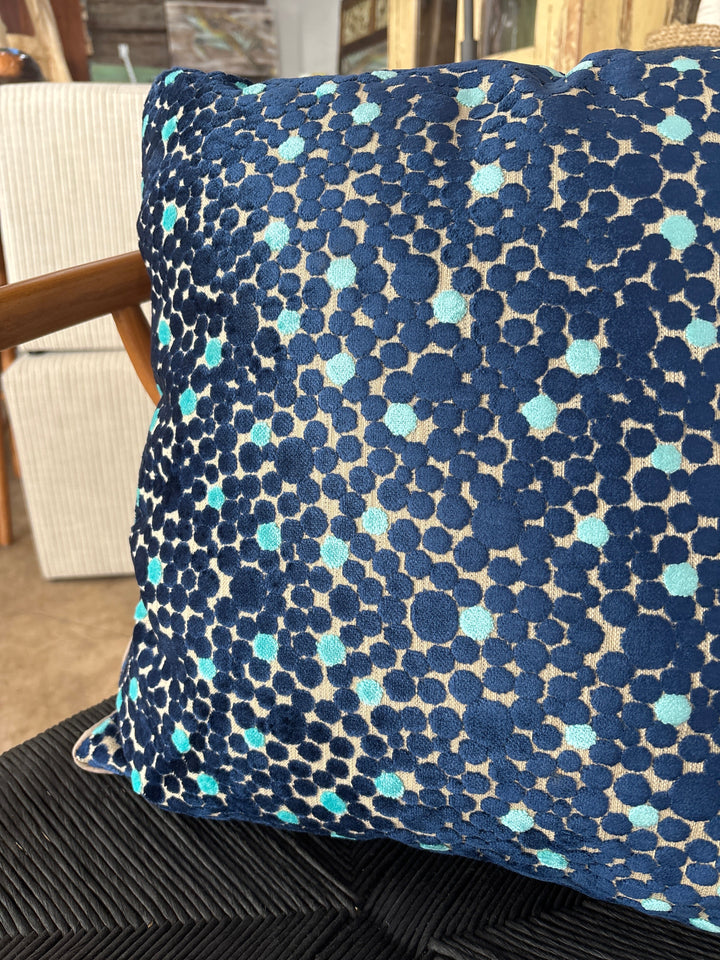 Blue Polka Dot Pillow The Broward Design Center
