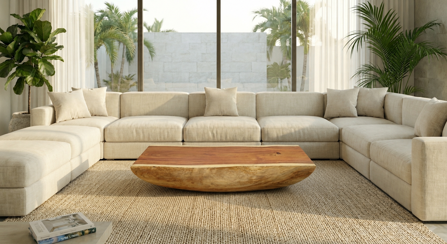 Solid Suar Coffee Table 78" X 35"
