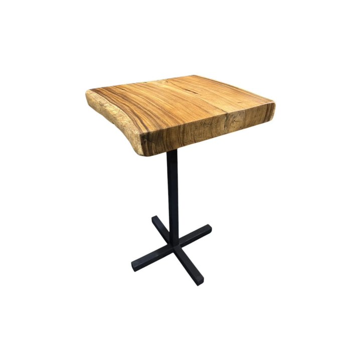 Suar Bar Table With Black Metal Base The Broward Design Center