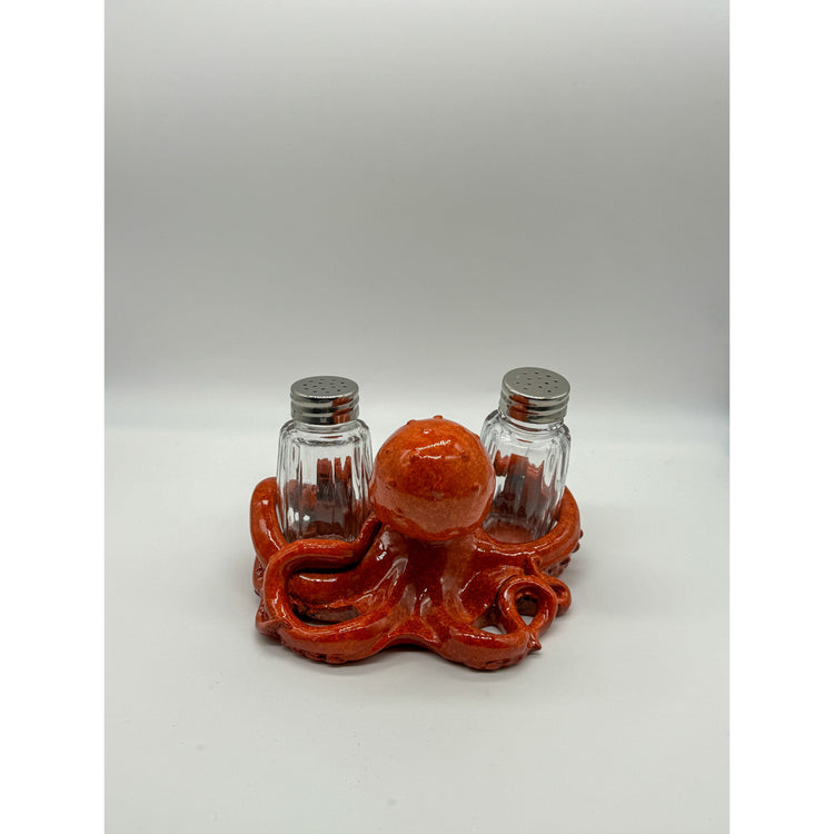 Octopus Salt & Pepper Shaker (Red) Broward Design Center