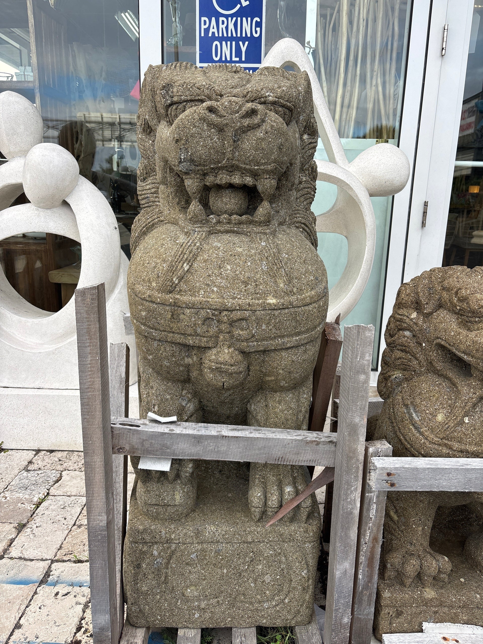 Large stone food dog The Broward Design Center