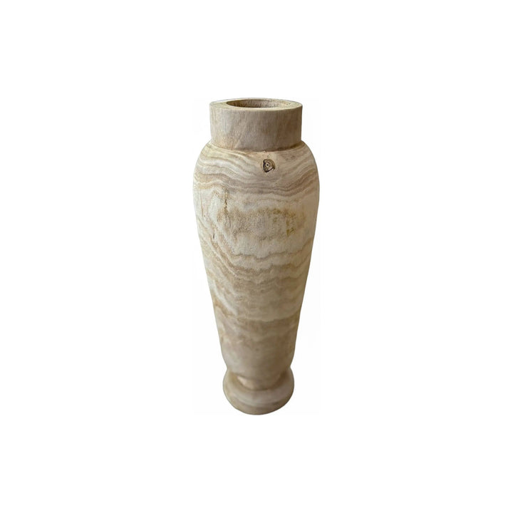 Tall Wooden Vase - Broward Design Center