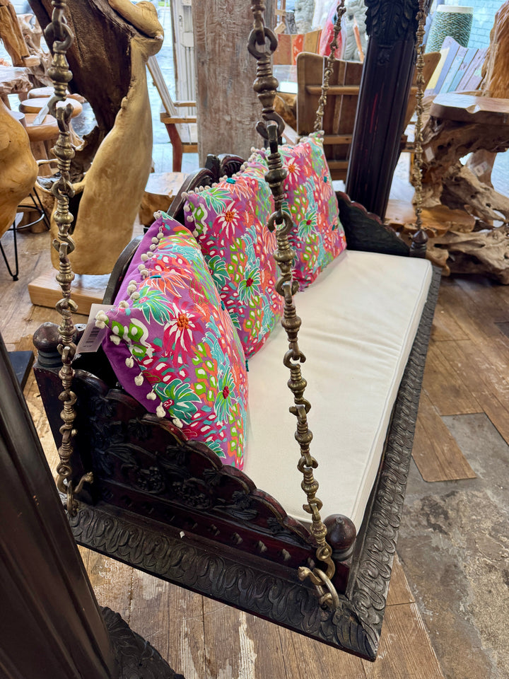 Hand Carved Indian Swing The Broward Design Center
