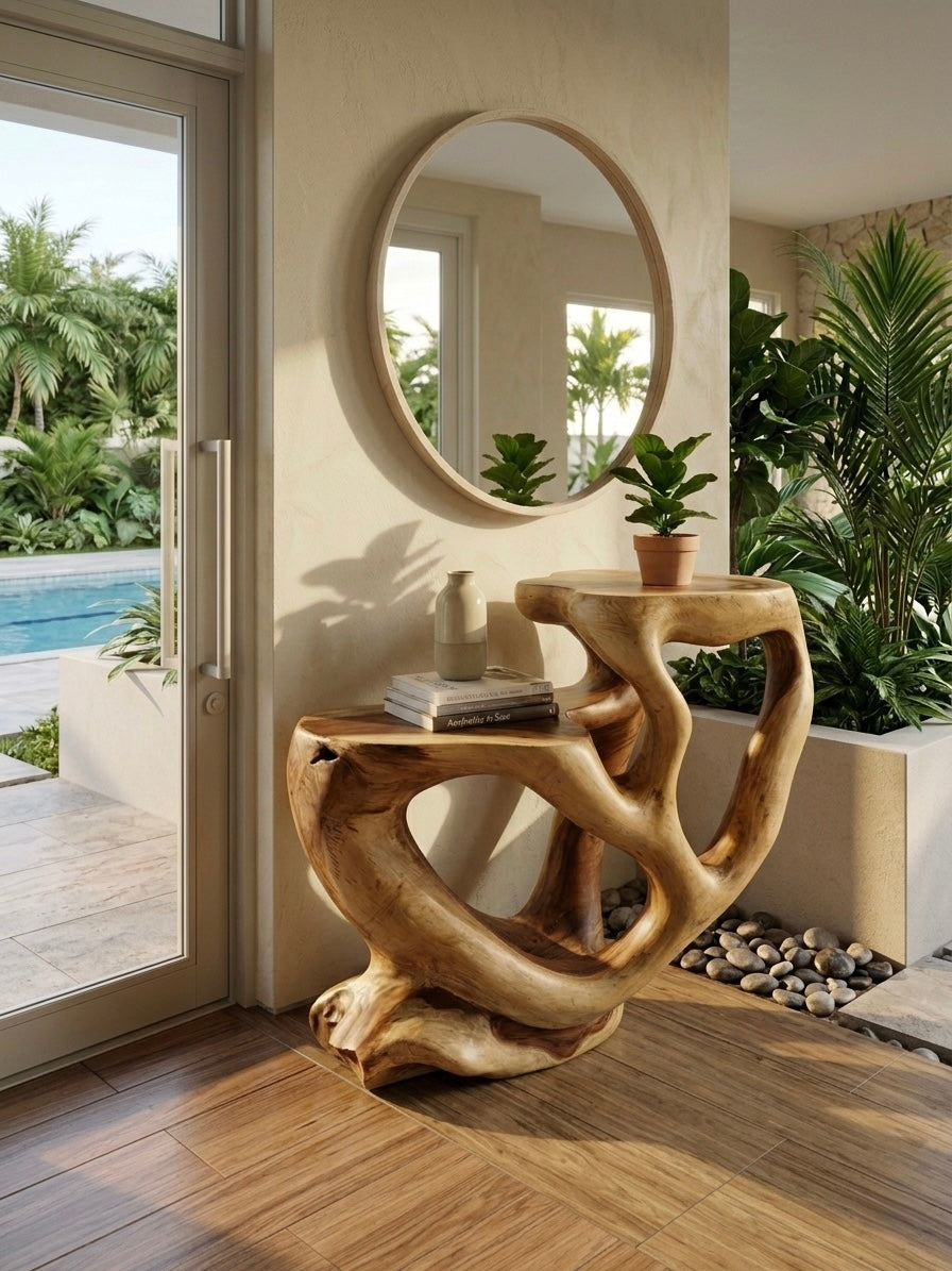Suar Two Shelf Console The Broward Design Center