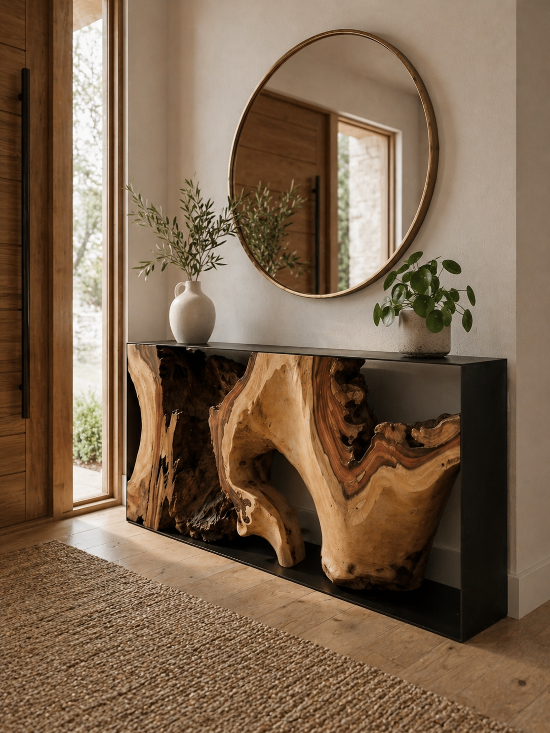 Suar Console With Black Metal Frame (2)