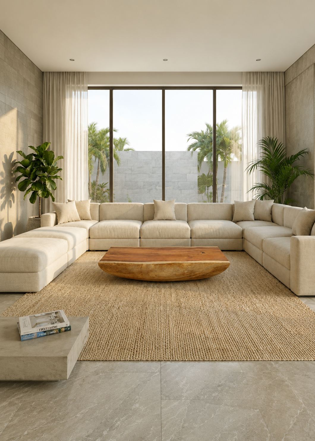 Solid Suar Coffee Table 78" X 35"