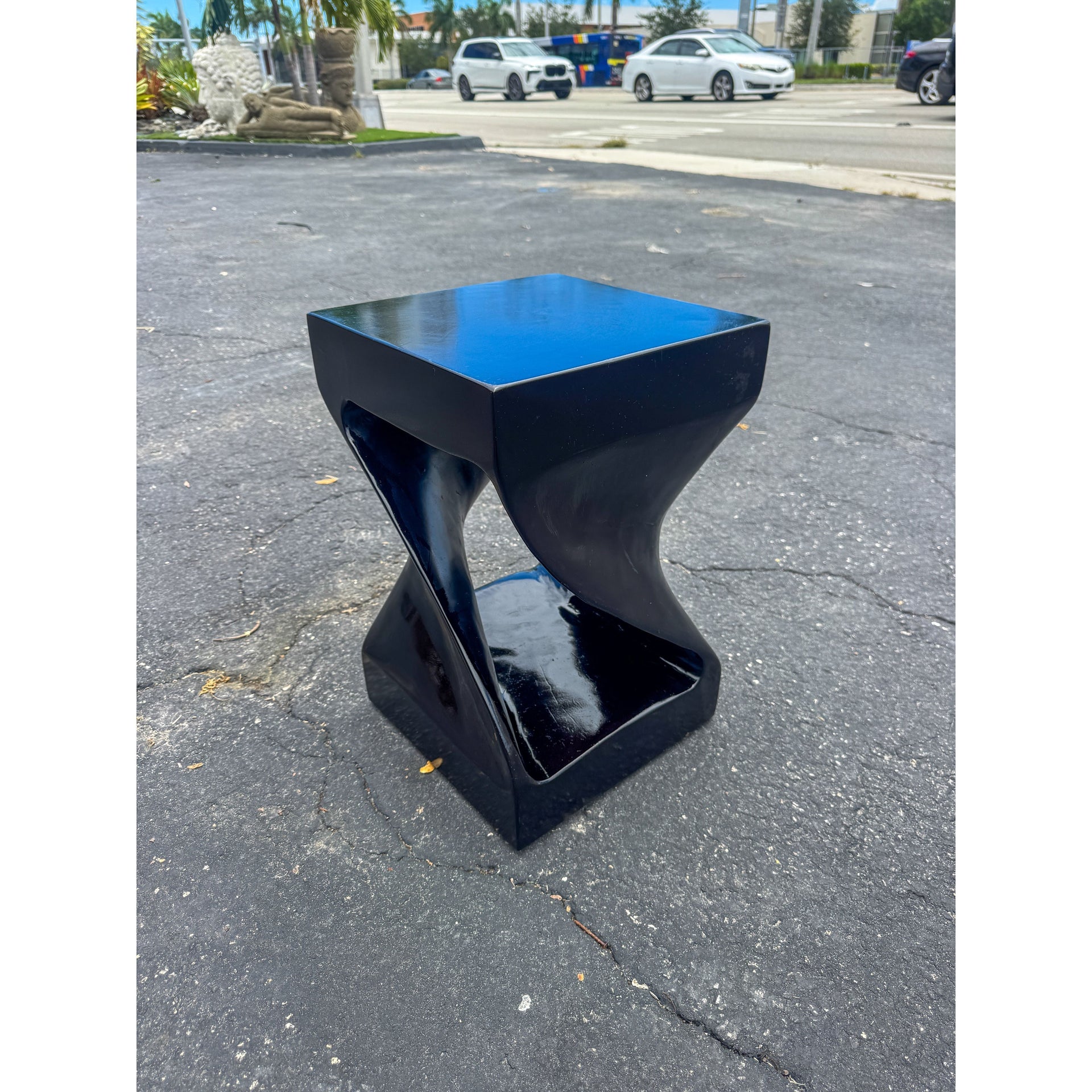 SUAR TWIST STOOL BURN FINISH Anteak