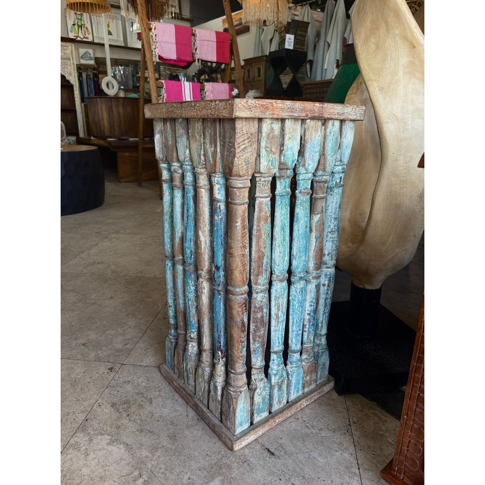 W/D Stool - 13 x 13 x 28 in India Sourcing