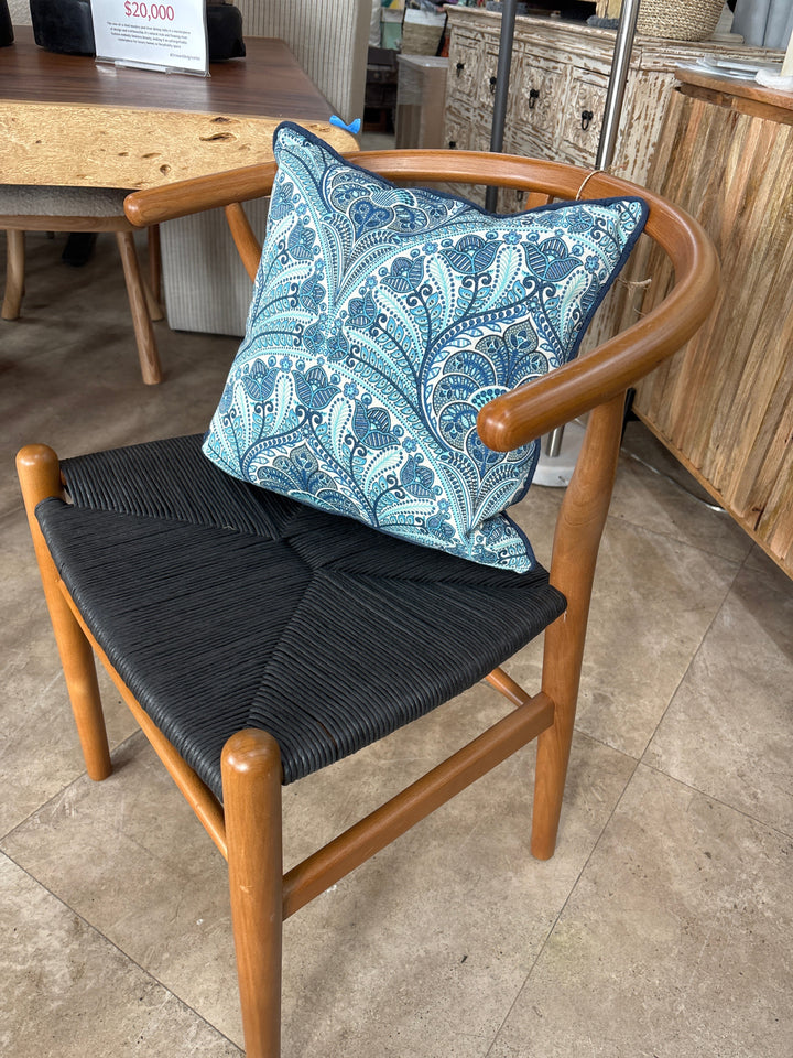 Blue Paisley Throw Pillow The Broward Design Center