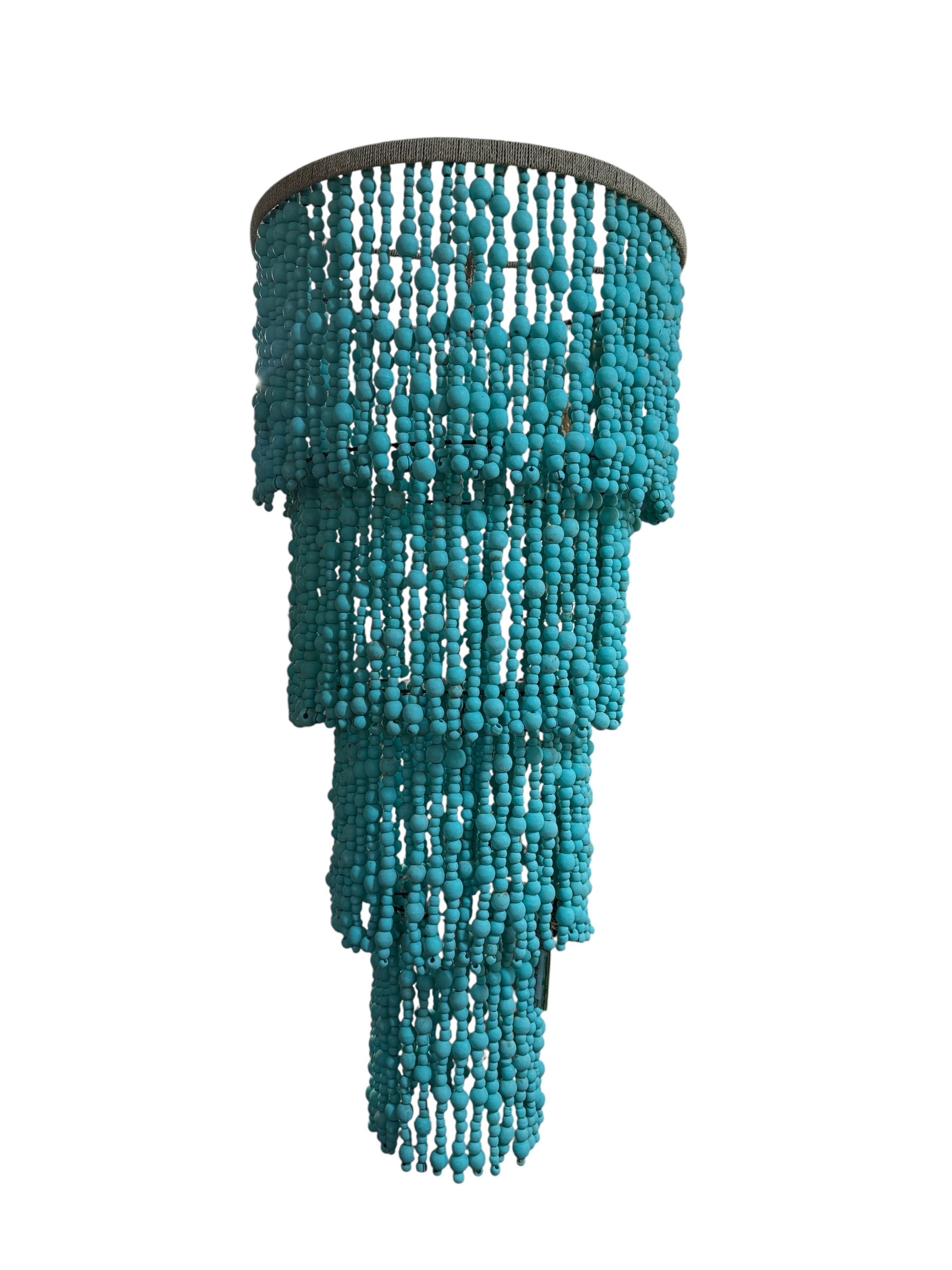 Beaded Light Pendant (Blue) The Broward Design Center