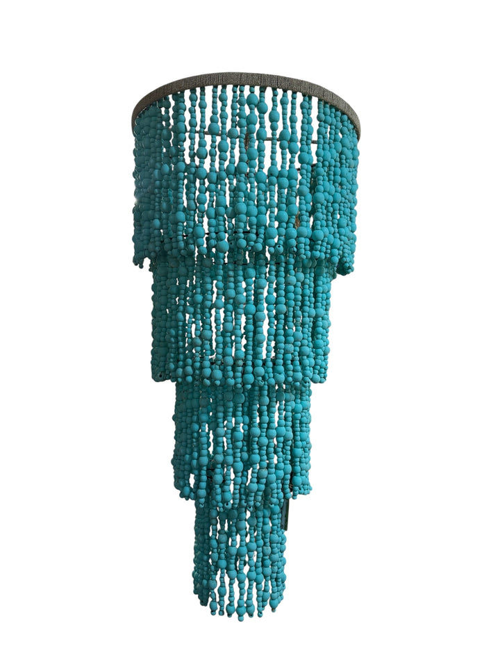 Beaded Light Pendant (Blue) The Broward Design Center