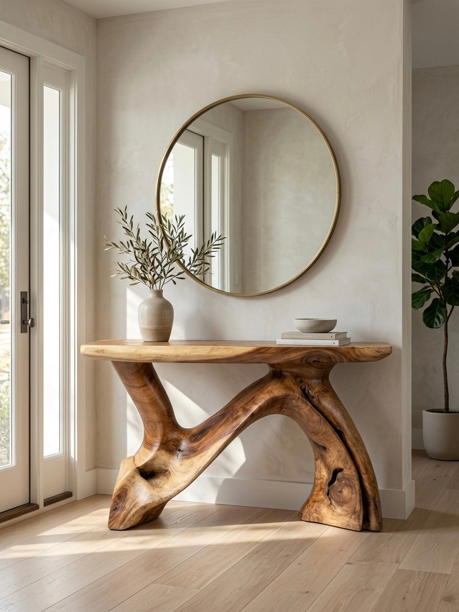 Hand Carved Suar Console (1)