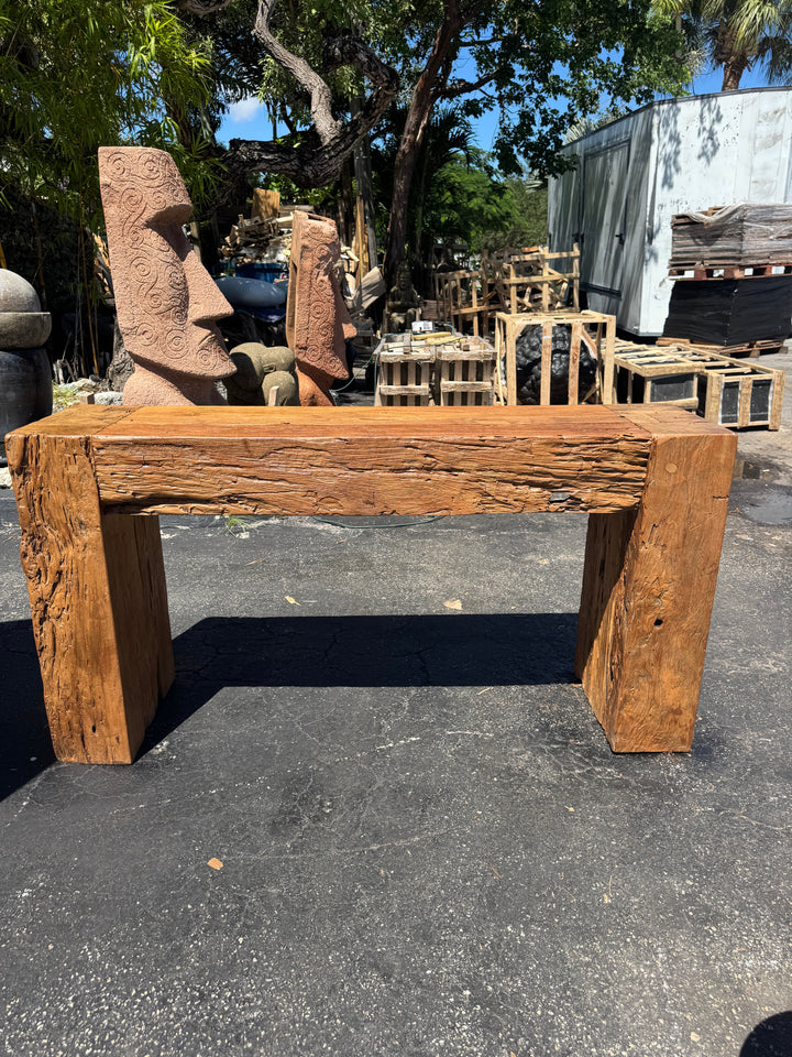 Recycled Teak Block Console 150 Cm Broward Design Center