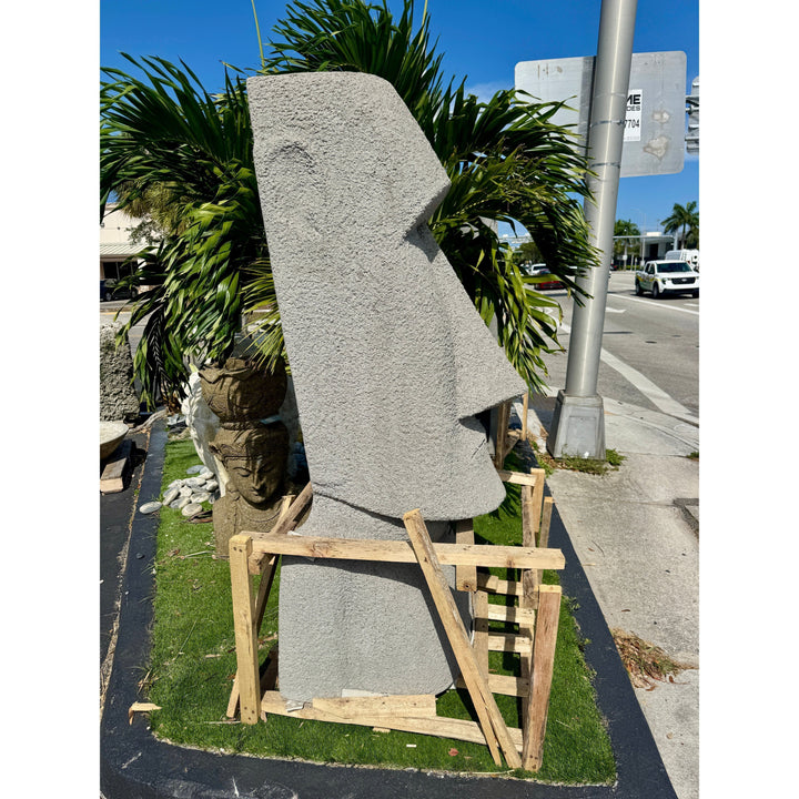 Easther island large with pot on top grey color – Fiber Concrete Indonesia Sourcing