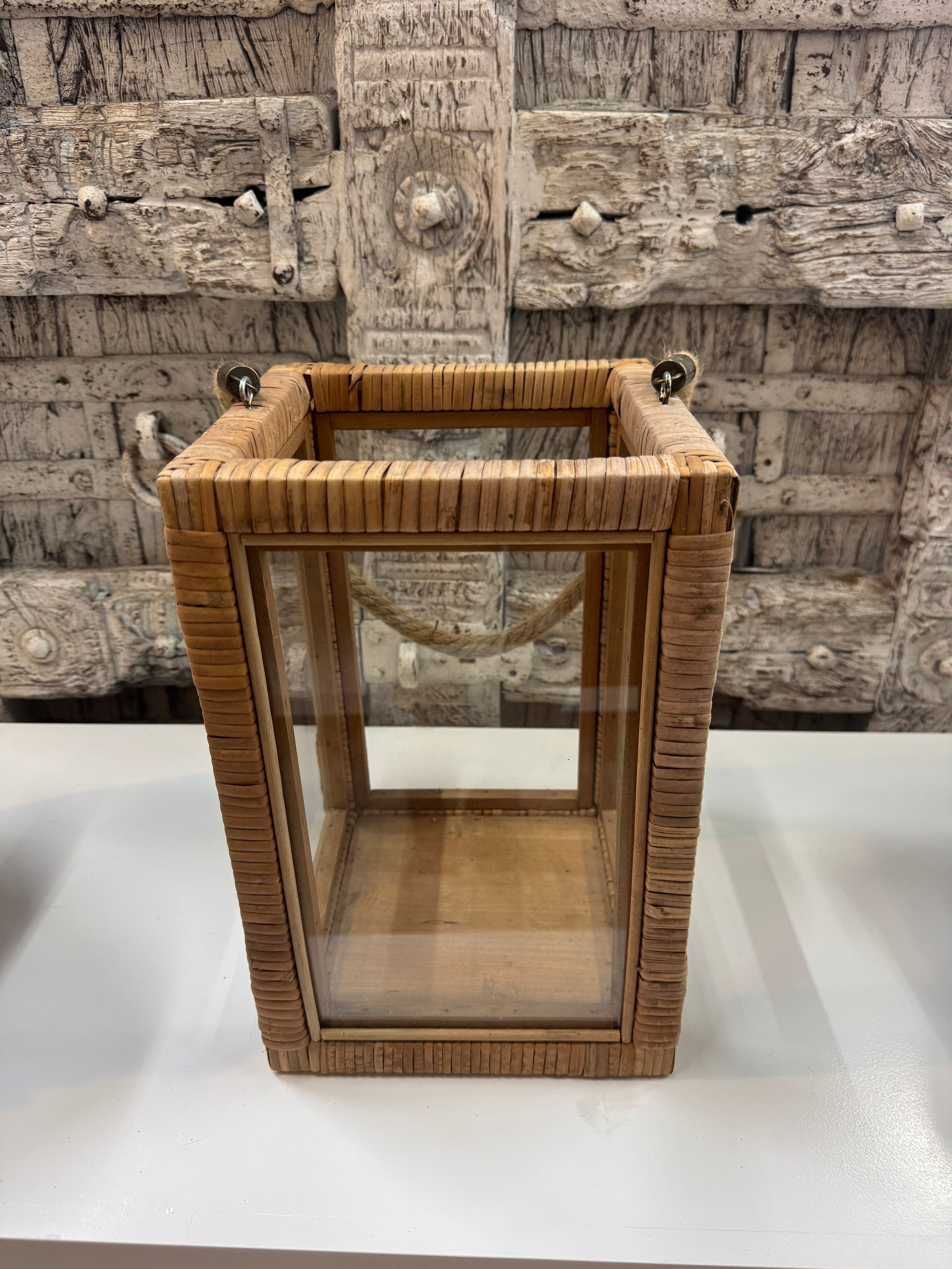Wicker Lantern (Small) The Broward Design Center