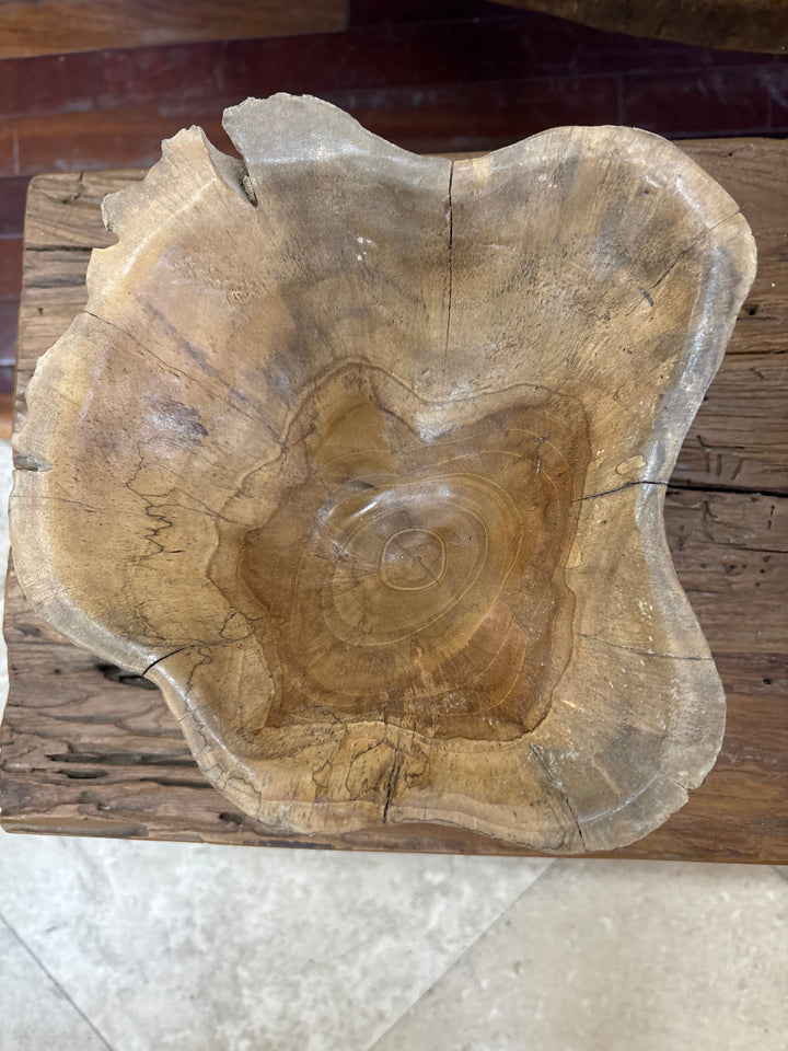 Raw Teak Bowl The Broward Design Center