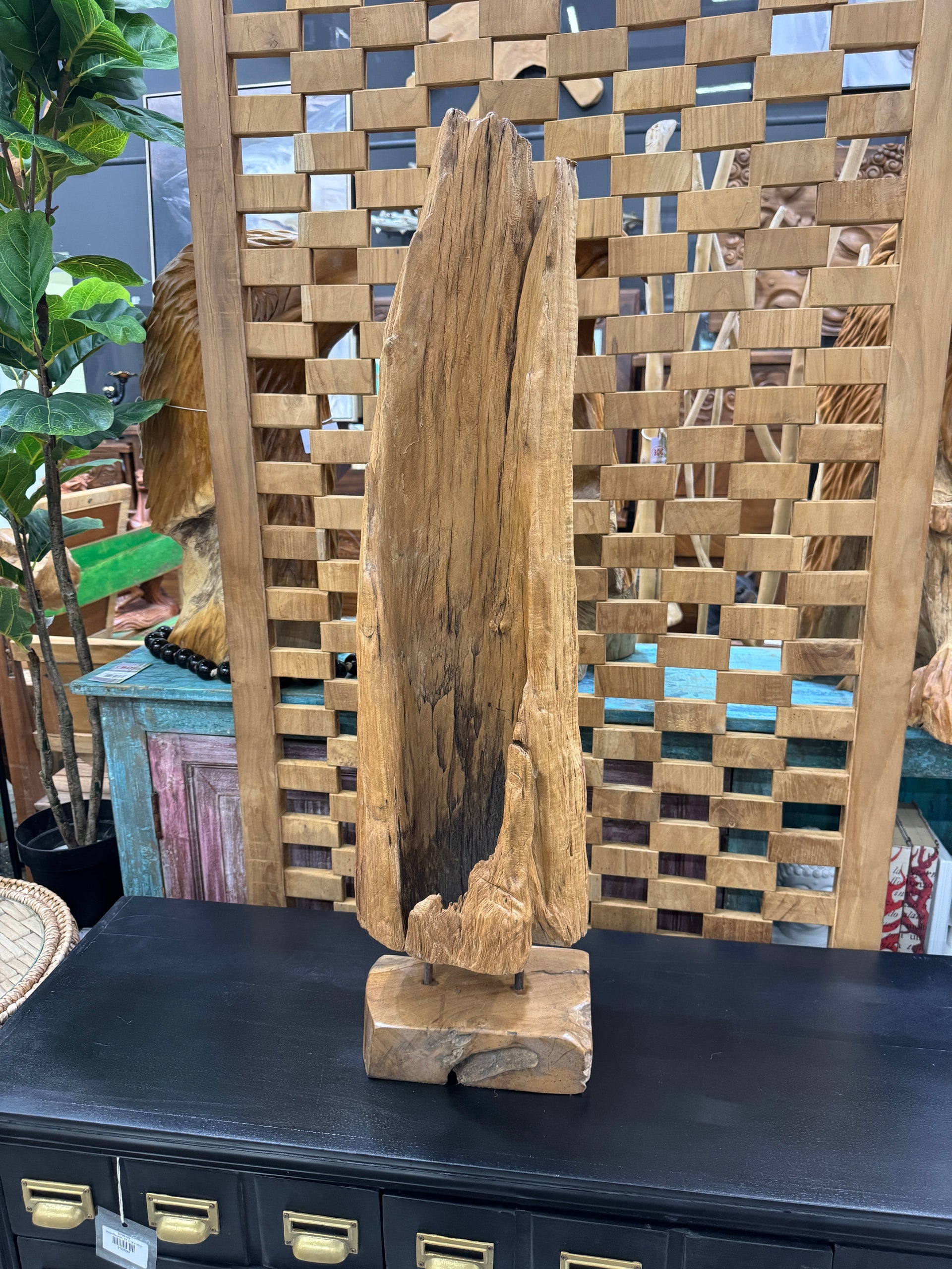 Wood Deco On Stand The Broward Design Center