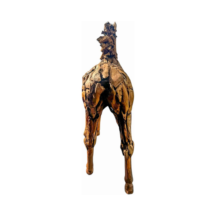 Life-Size Teak Horse Broward Design Center
