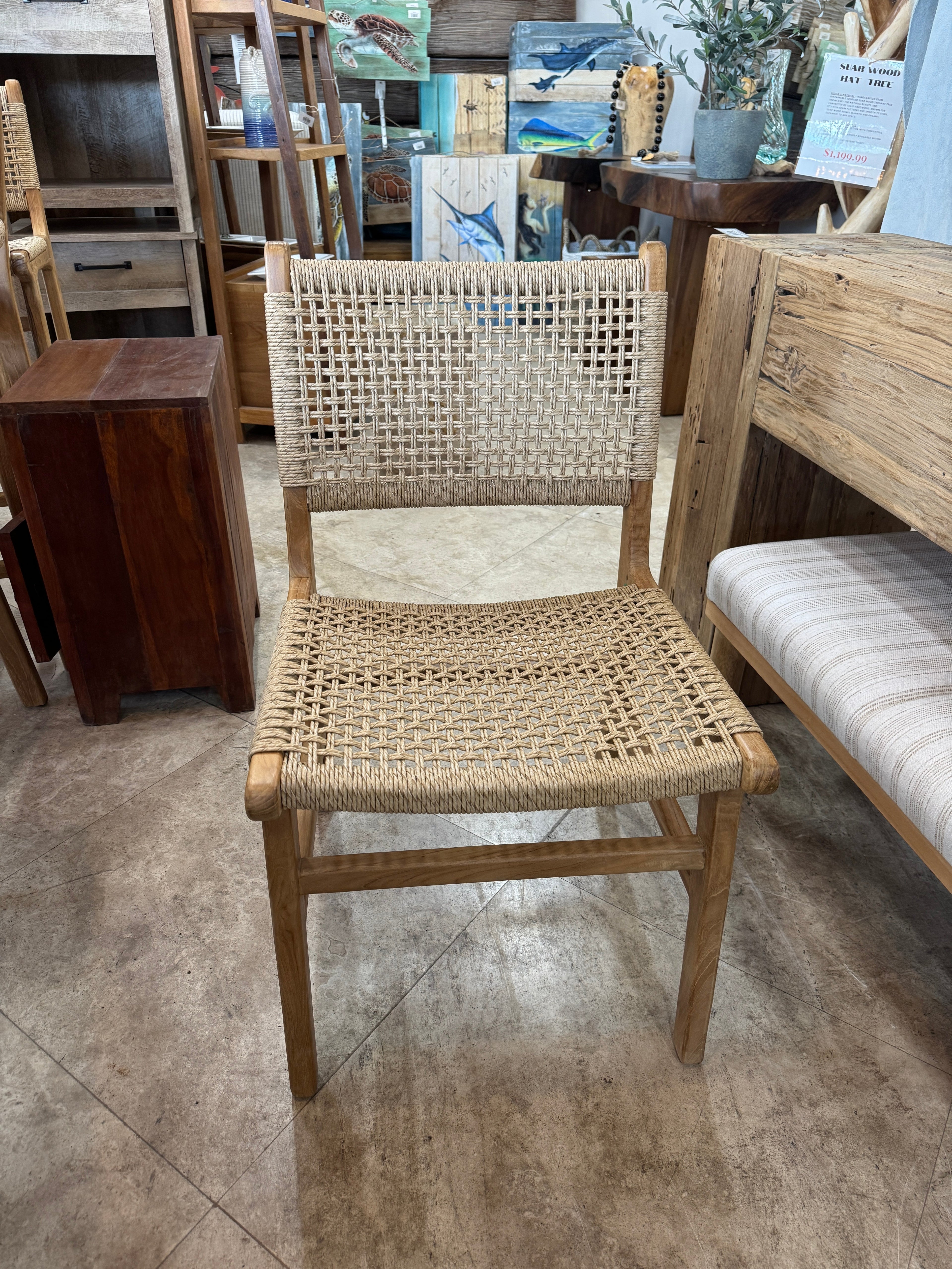 Armless Harris Dining Chair - Natural The Broward Design Center