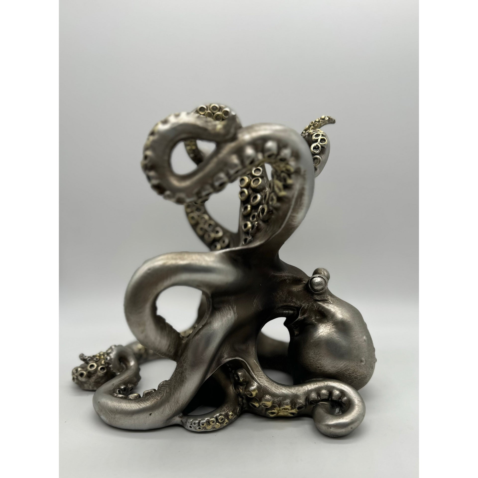 Octopus Wine holder (pewter) Broward Design Center