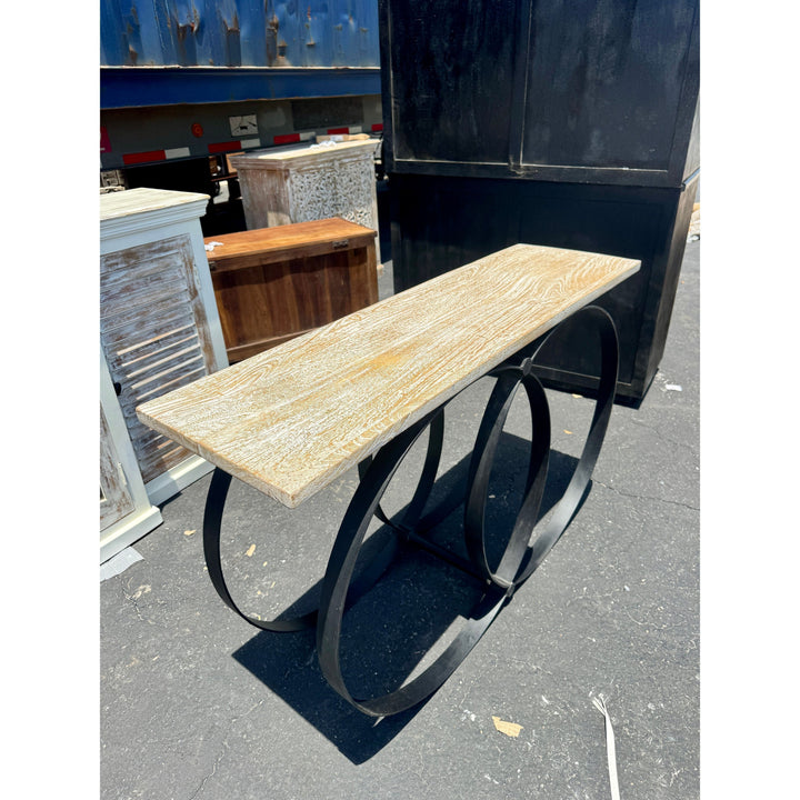 W/D Iron Console Table - 51 x 15 x 31 in India Sourcing