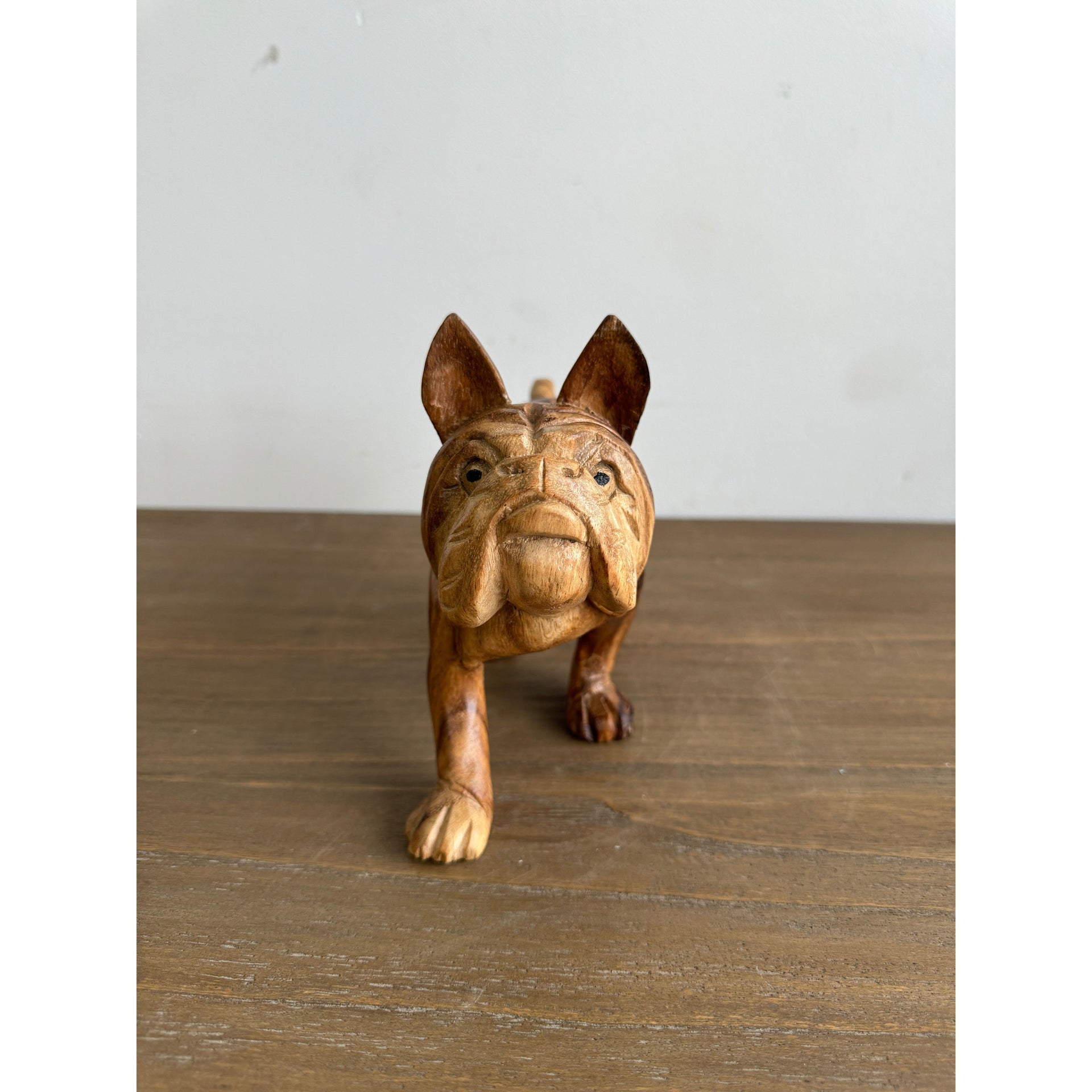 Hand Carved BullDog (Small) Broward Design Center