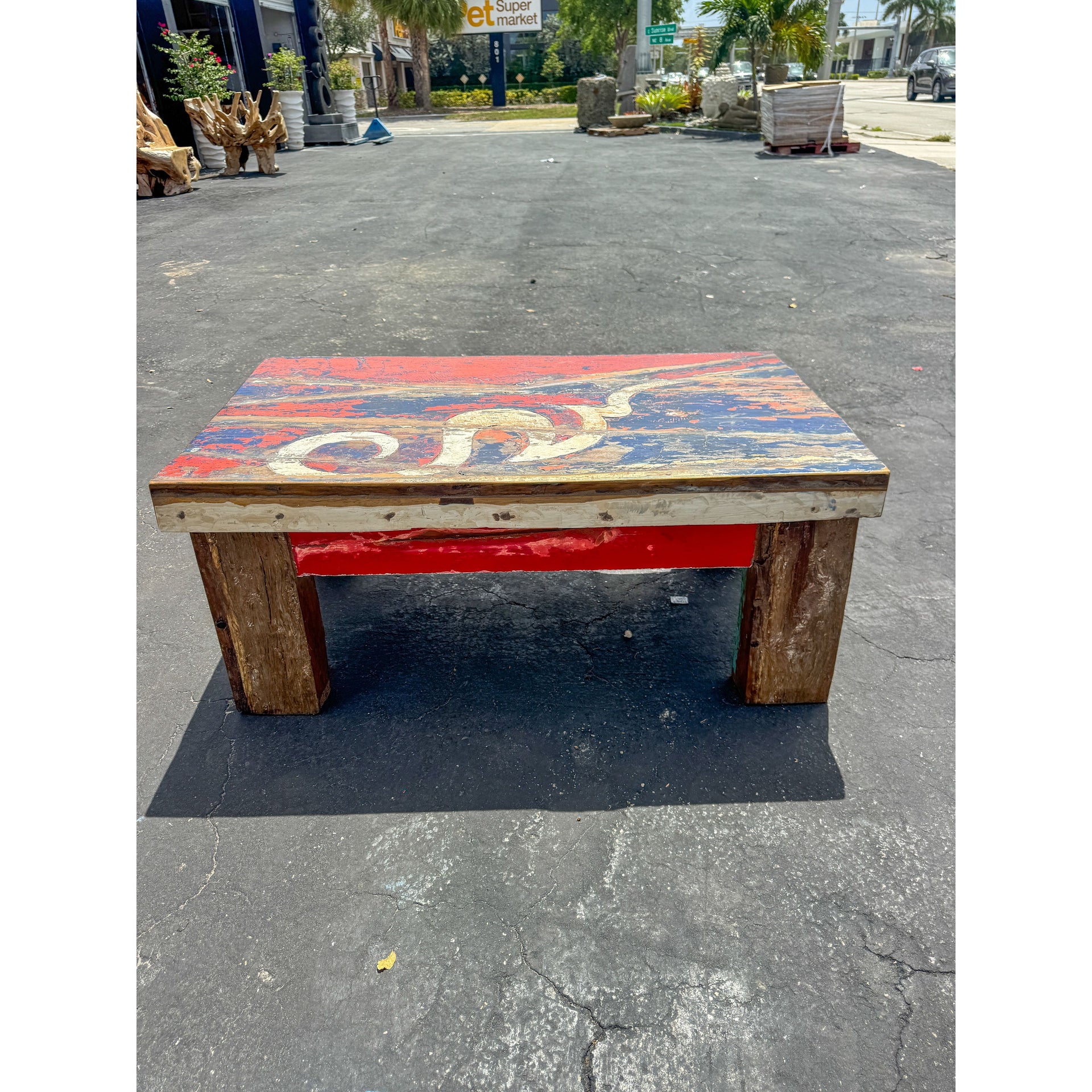 RECYCLED BOAT COFFEE TABLE Anteak