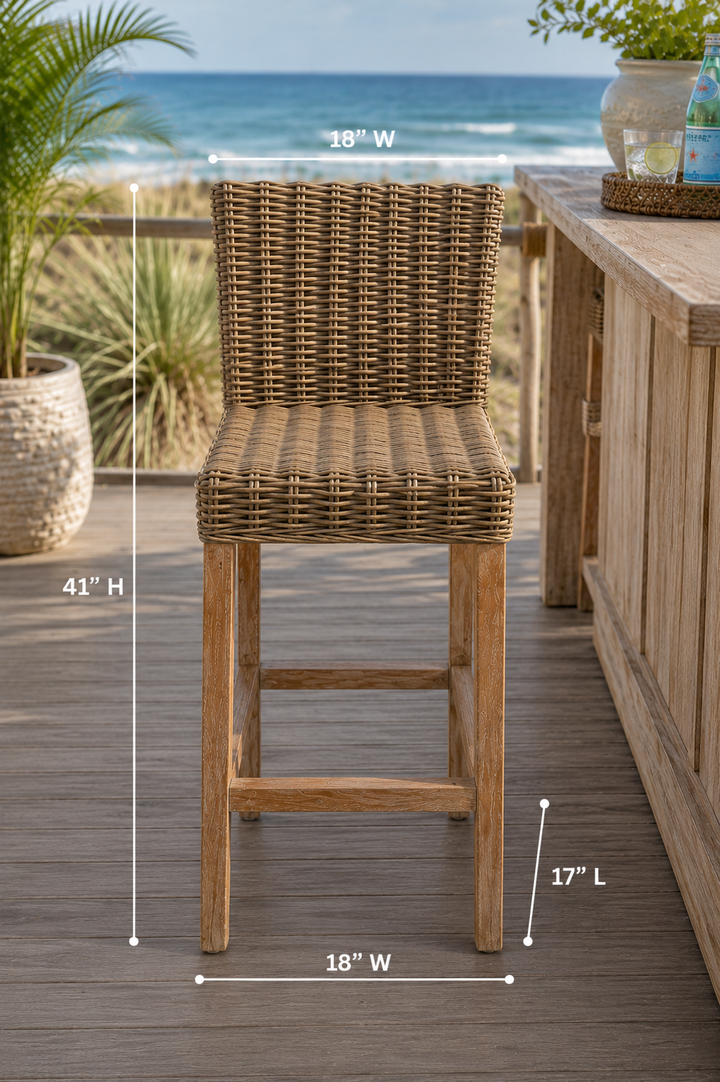 Key Largo Rattan Bar Stool Broward Design Center