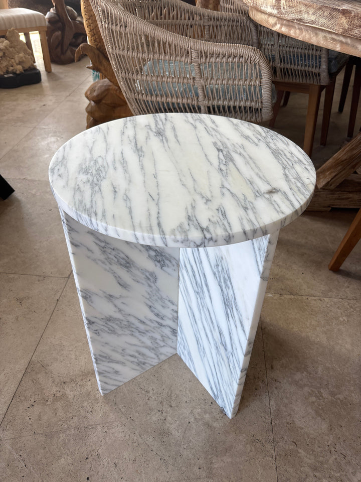 Marble Round End Table The Broward Design Center