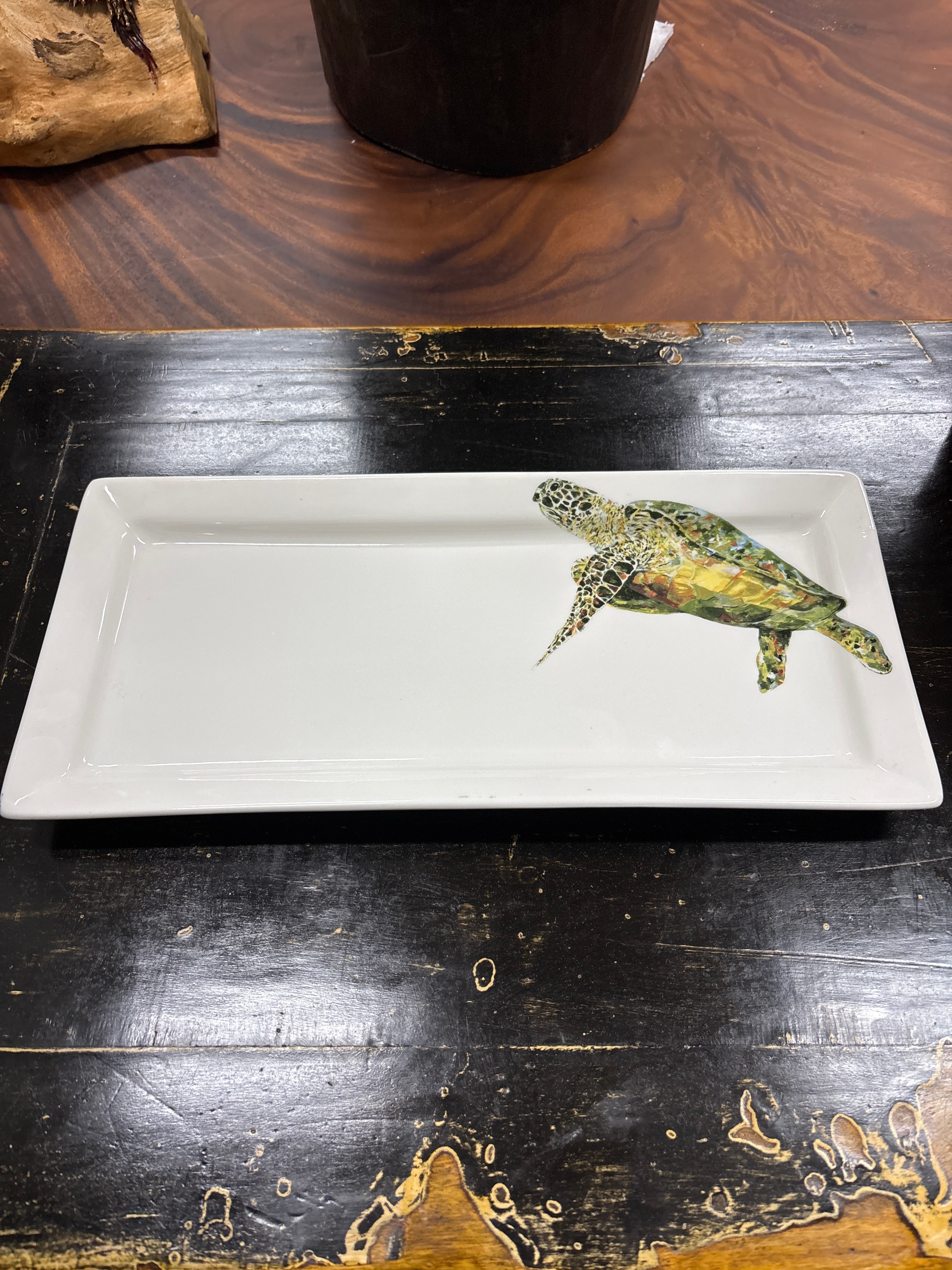 Serving Tray With Sea Turtle The Broward Design Center