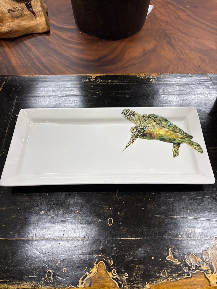 Serving Tray With Sea Turtle The Broward Design Center