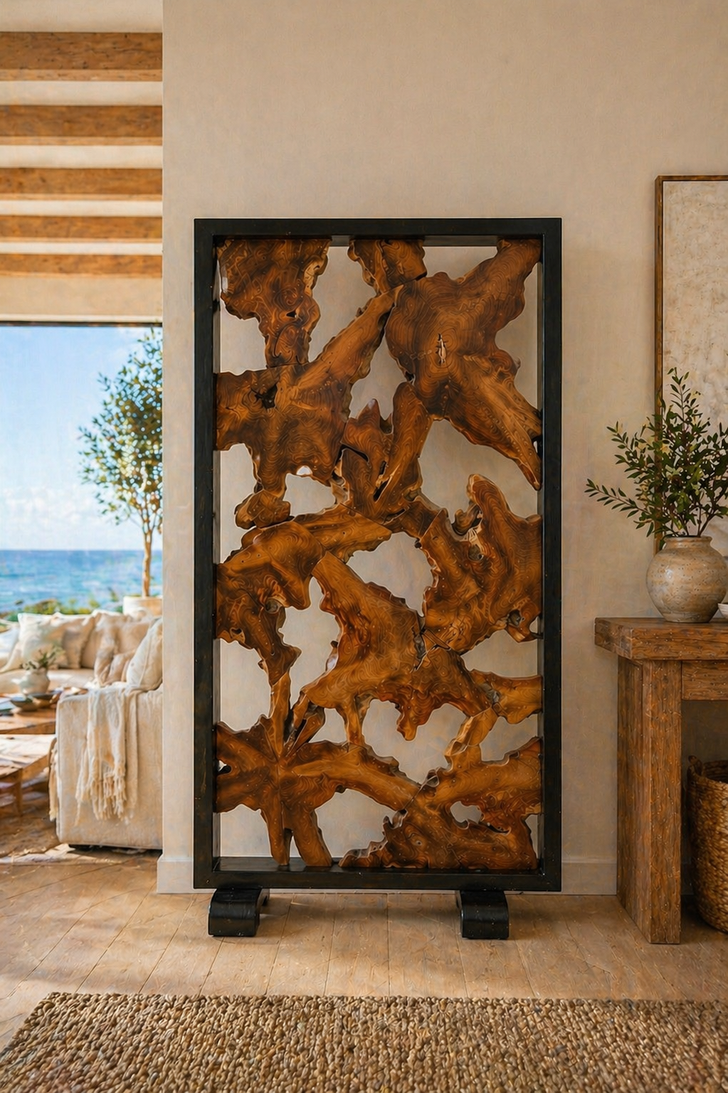 Teak Mosaic Room Divider L