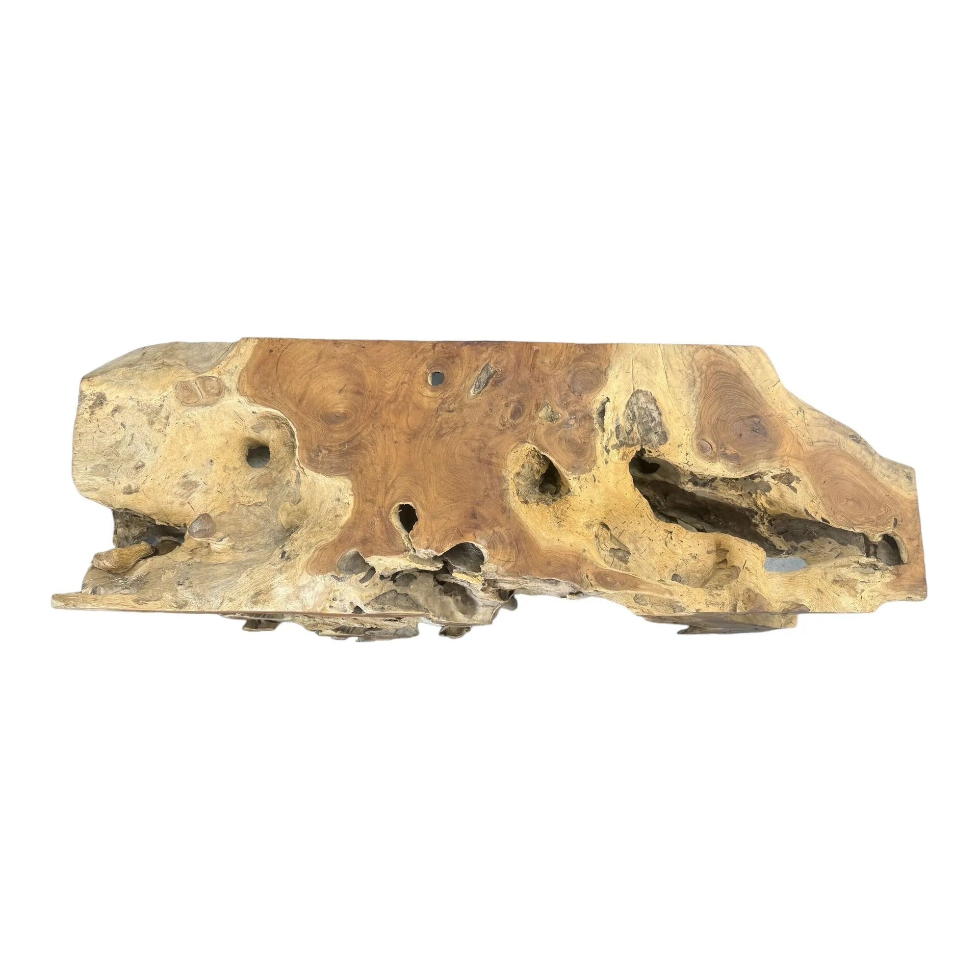 Teak Root Console With Free Formed Rock Broward Design Center