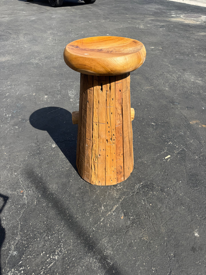 Mosaic Teak Barstool Broward Design Center