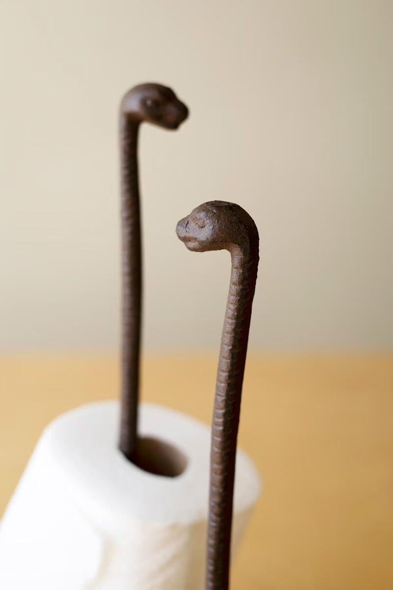 Cast Iron Dinosaur Paper Towel Holder