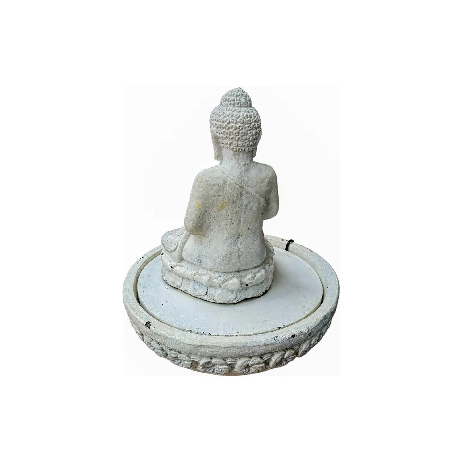 Buddha With Bowl Fountain (White) Broward Design Center