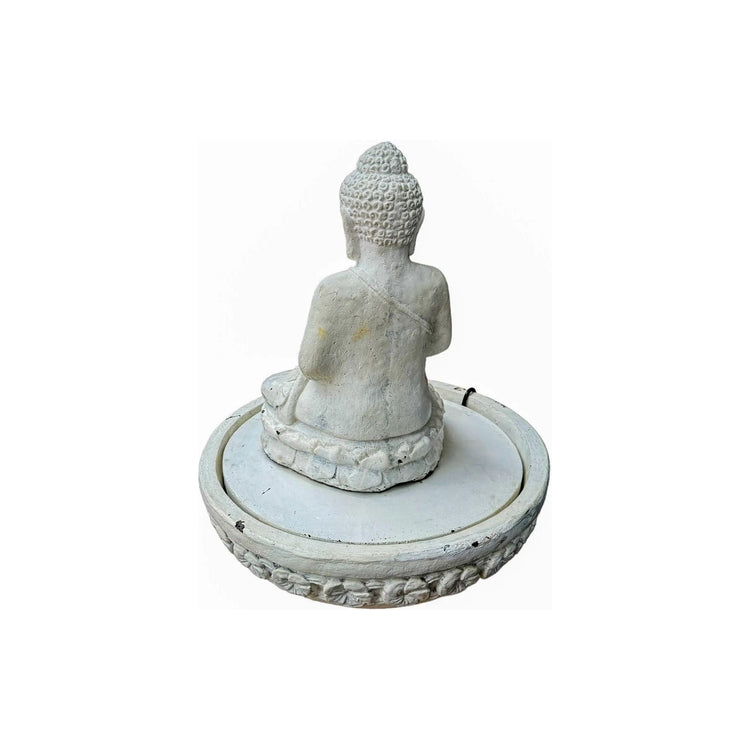 Buddha With Bowl Fountain (White) Broward Design Center