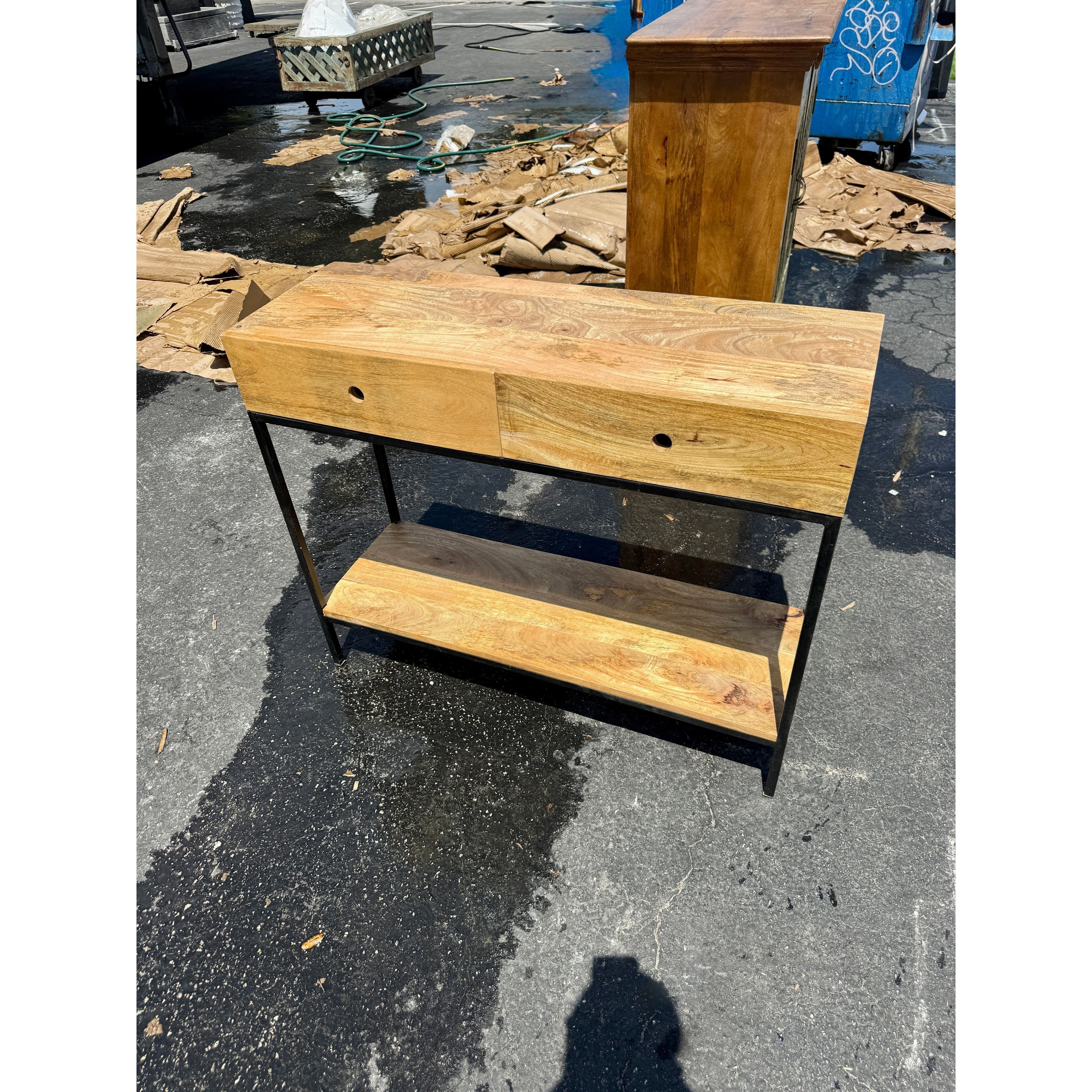 W/D Iron  Console Table - 43 x 15 x 36 in India Sourcing