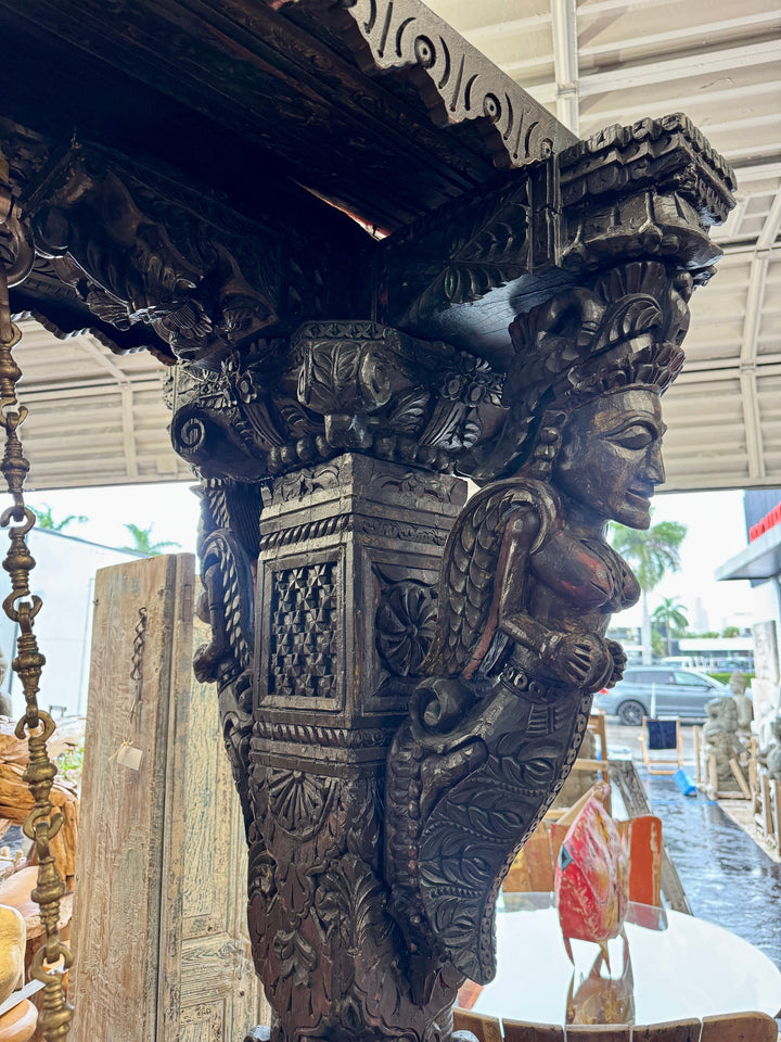 Hand Carved Indian Swing The Broward Design Center
