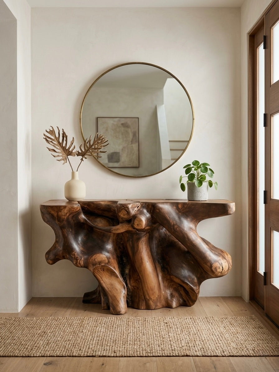 Hand Carved Suar Console (3)