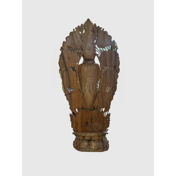 Teak Buddha Vitarka Mudra Position (B) Broward Design Center