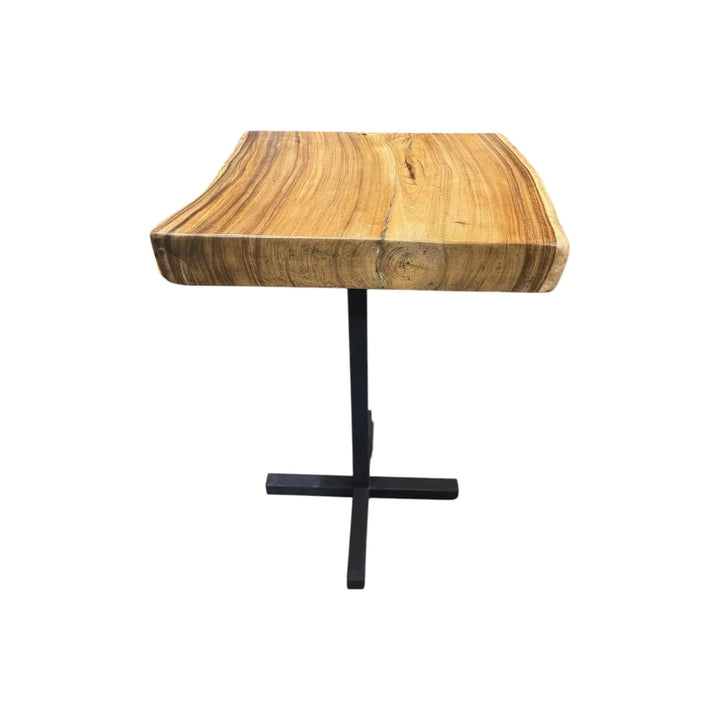 Suar Bar Table With Black Metal Base The Broward Design Center