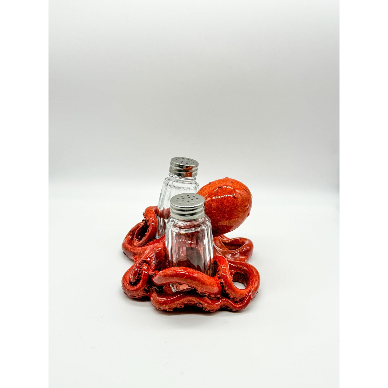 Octopus Salt & Pepper Shaker (Red) Broward Design Center
