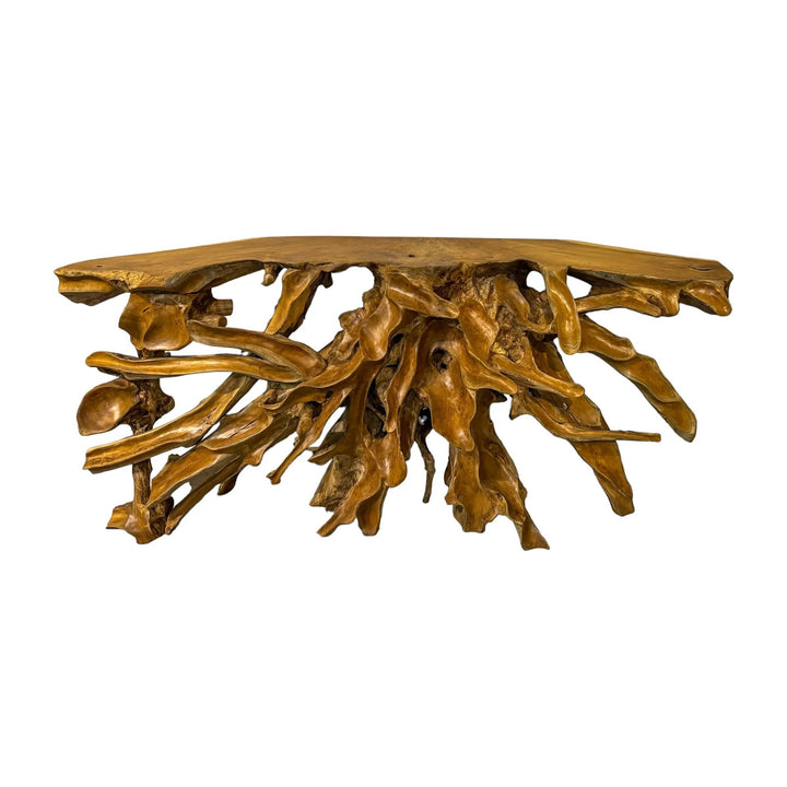 Teak Root Console With Carving Deco XL (H) Broward Design Center