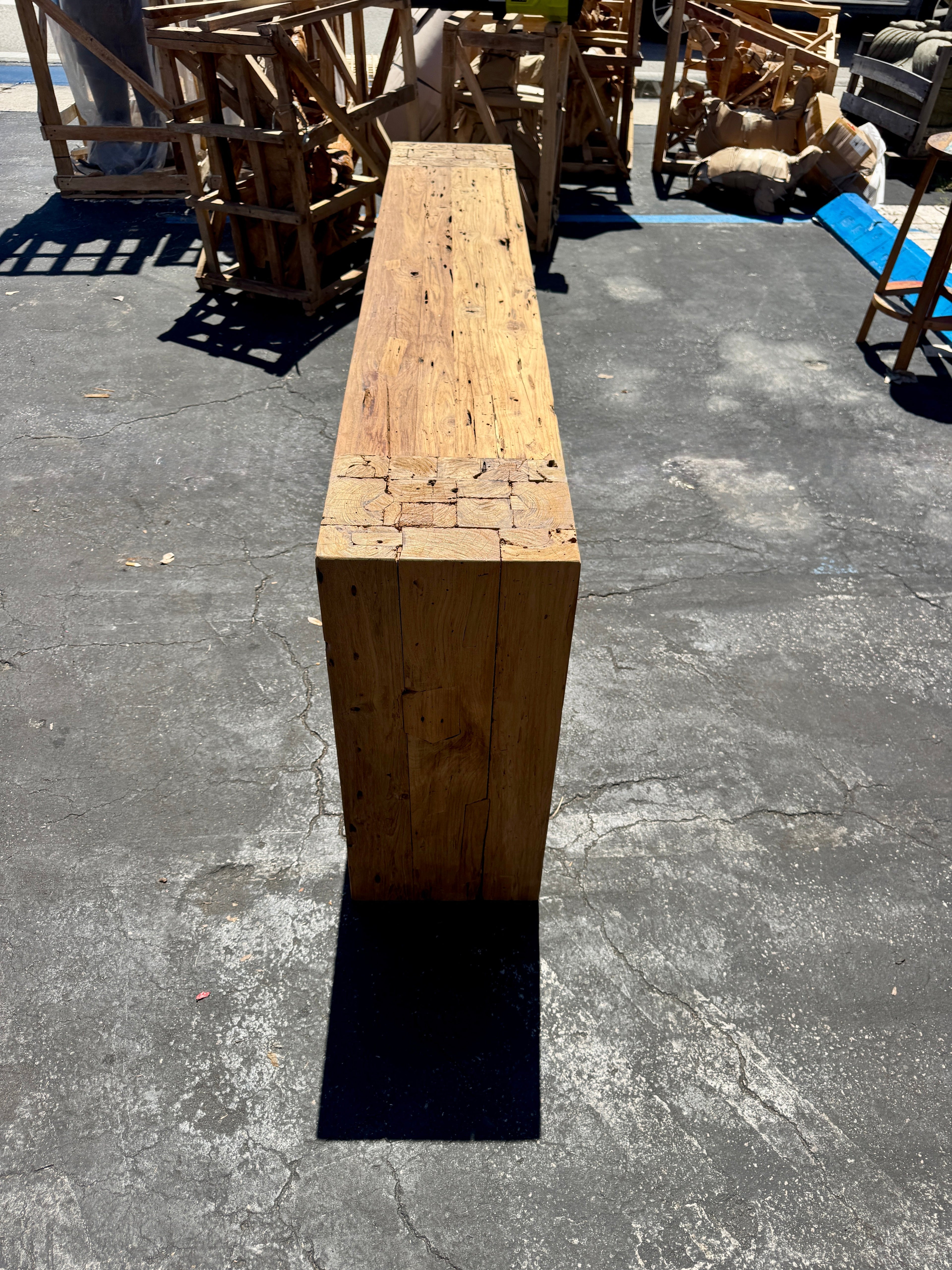 Recycled Teak Block Console 200 Cm Broward Design Center