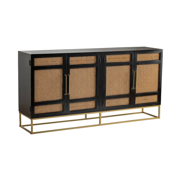 Port Royal 4 Door Wood and Metal Sideboard Broward Design Center