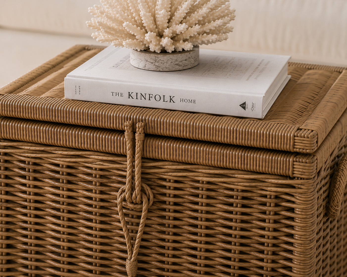 Key Largo Rattan Storage Trunk Broward Design Center