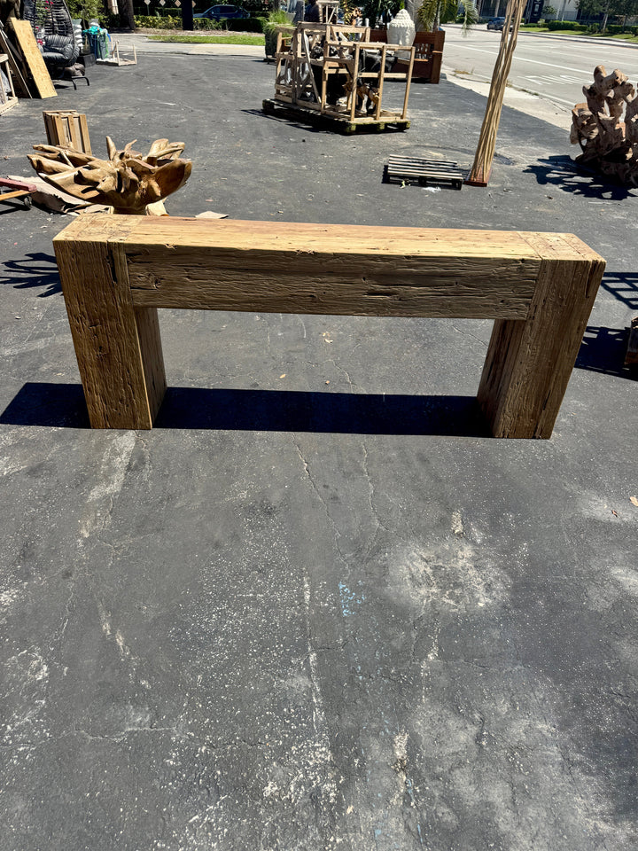 Recycled Teak Block Console 200 Cm Broward Design Center