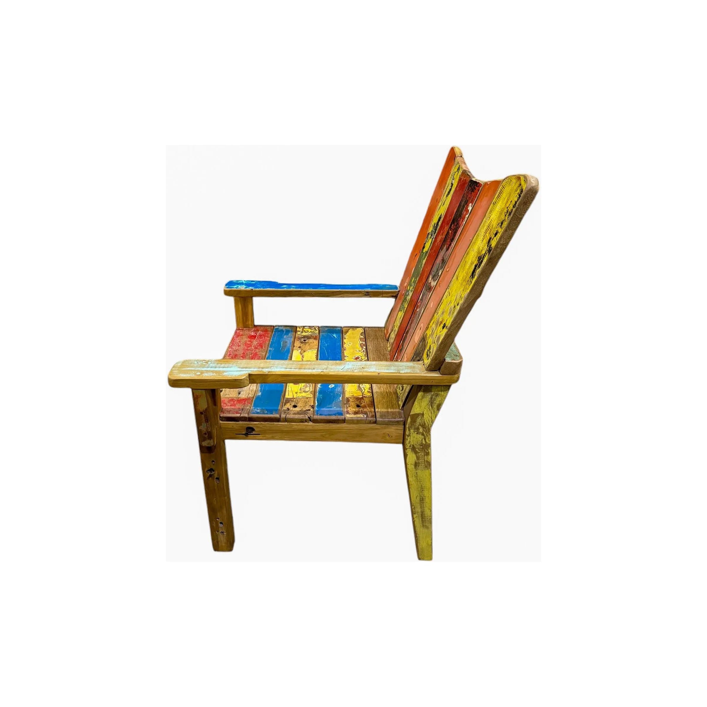 Recycled Boat Wood Adirondack Chair (C) Broward Design Center
