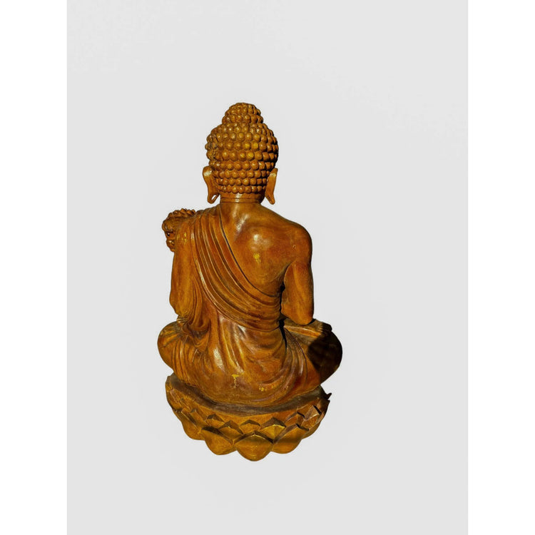 Wood Sitting Buddha 40” Broward Design Center